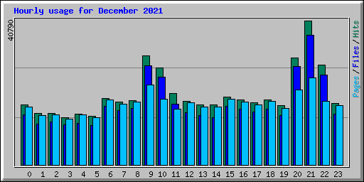 Hourly usage for December 2021