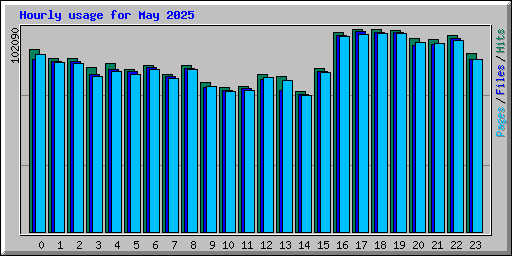 Hourly usage for May 2025